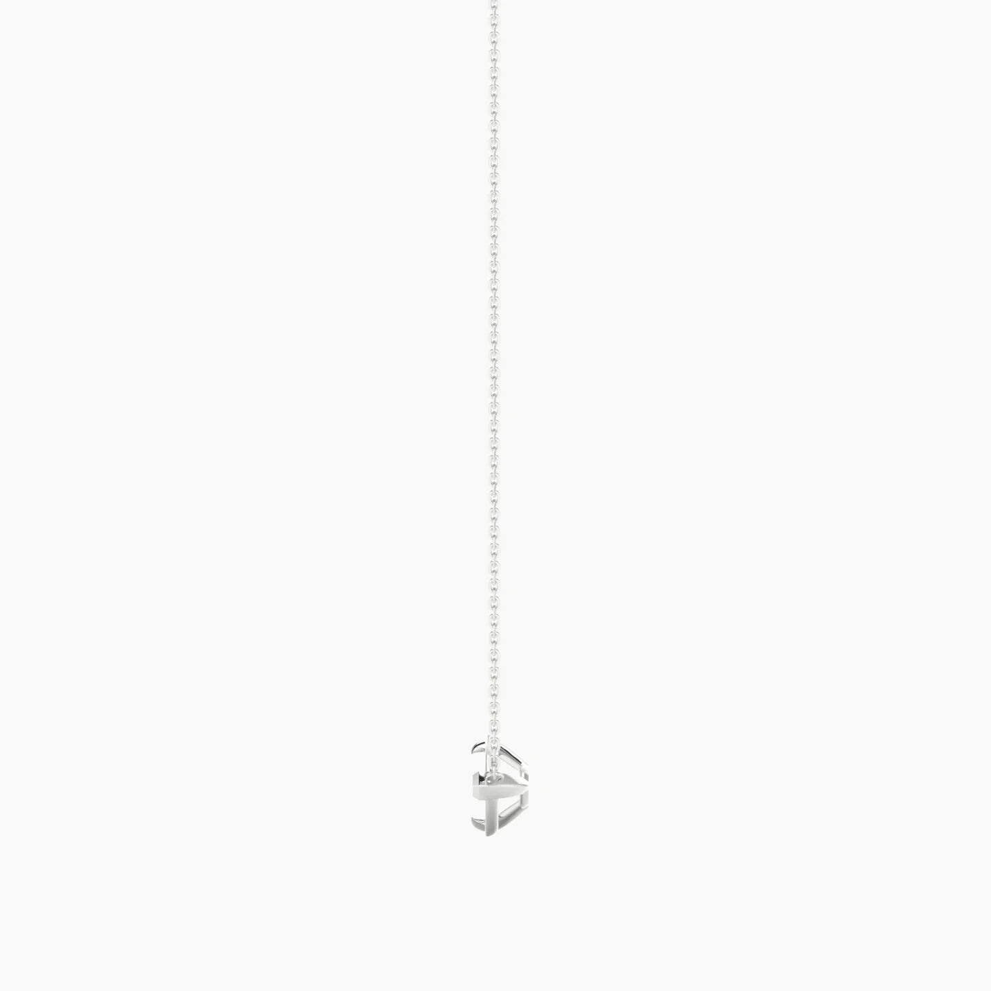Solitaire | 18k White Gold 3-4.99 ct Pear Cut Pendant Setting