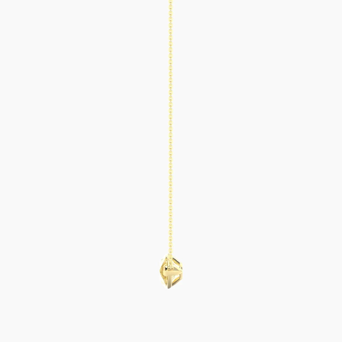 Solitaire | 18k Yellow Gold 3 ct Yellow Lab Diamond Pear Cut Pendant