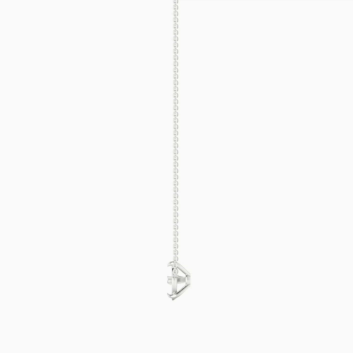 Solitaire | 18k White Gold 5-7.99 ct Pear Cut Pendant Setting