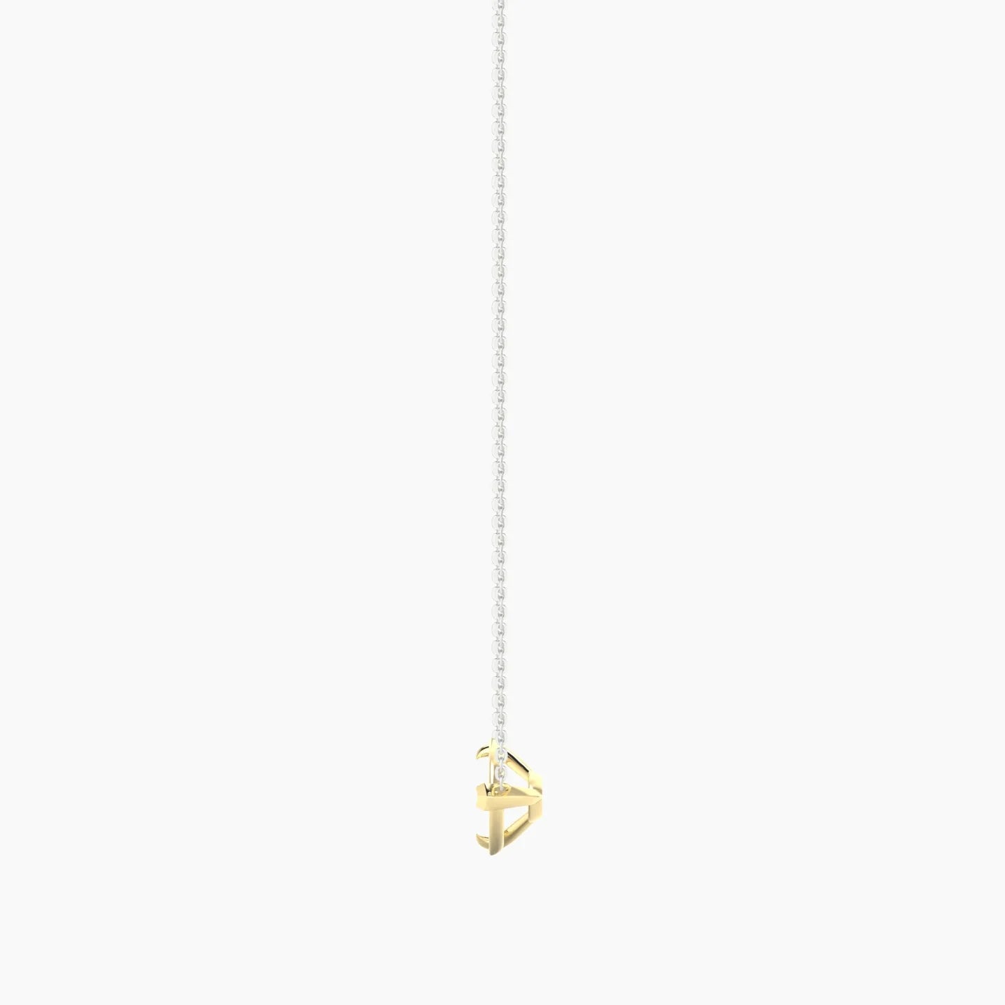 Solitaire | 18k White & Yellow Gold 5-7.99 ct Pear Cut Pendant Setting