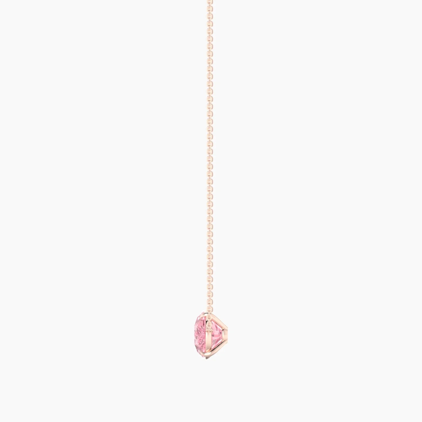 Solitaire | 18k Rose Gold 5 ct Pink Lab Diamond Pear Cut Pendant