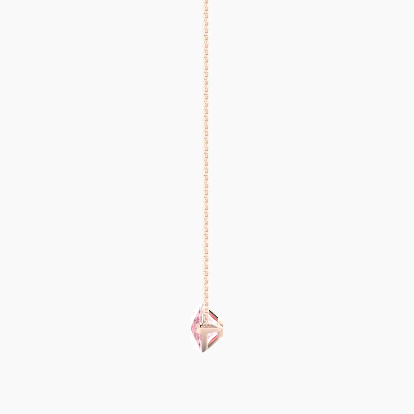 Solitaire | 18k Rose Gold 5 ct Pink Lab Diamond Pear Cut Pendant