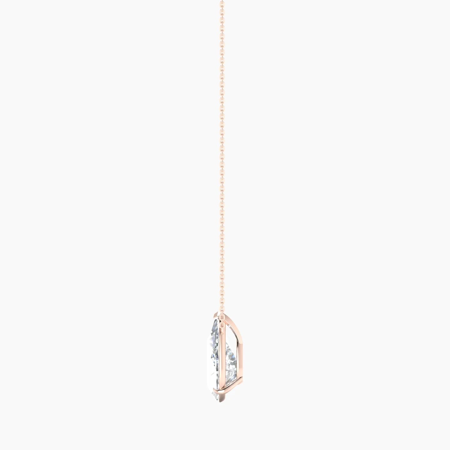 Solitaire | 18k Rose Gold 5 ct Lab Diamond Pear Cut Pendant