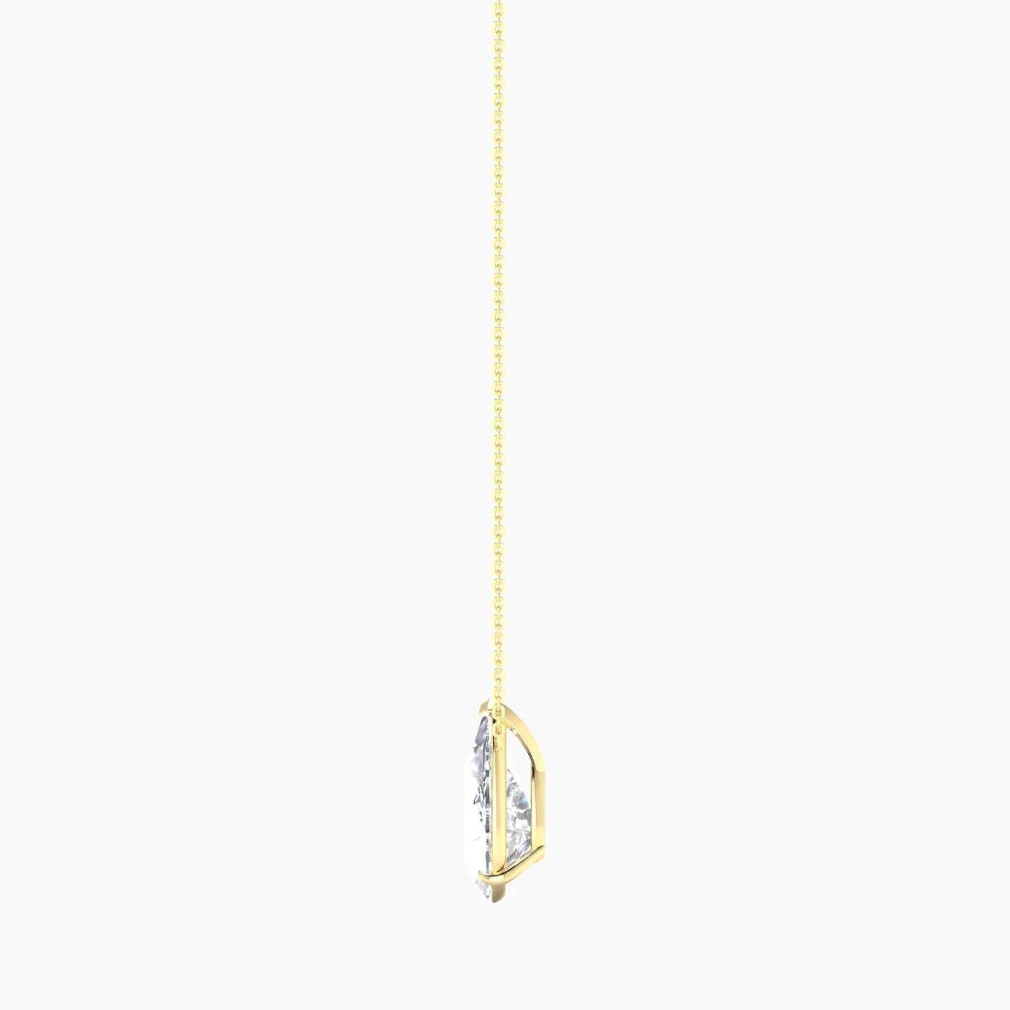 Solitaire | 18k Yellow Gold 5 ct Lab Diamond Pear Cut Pendant
