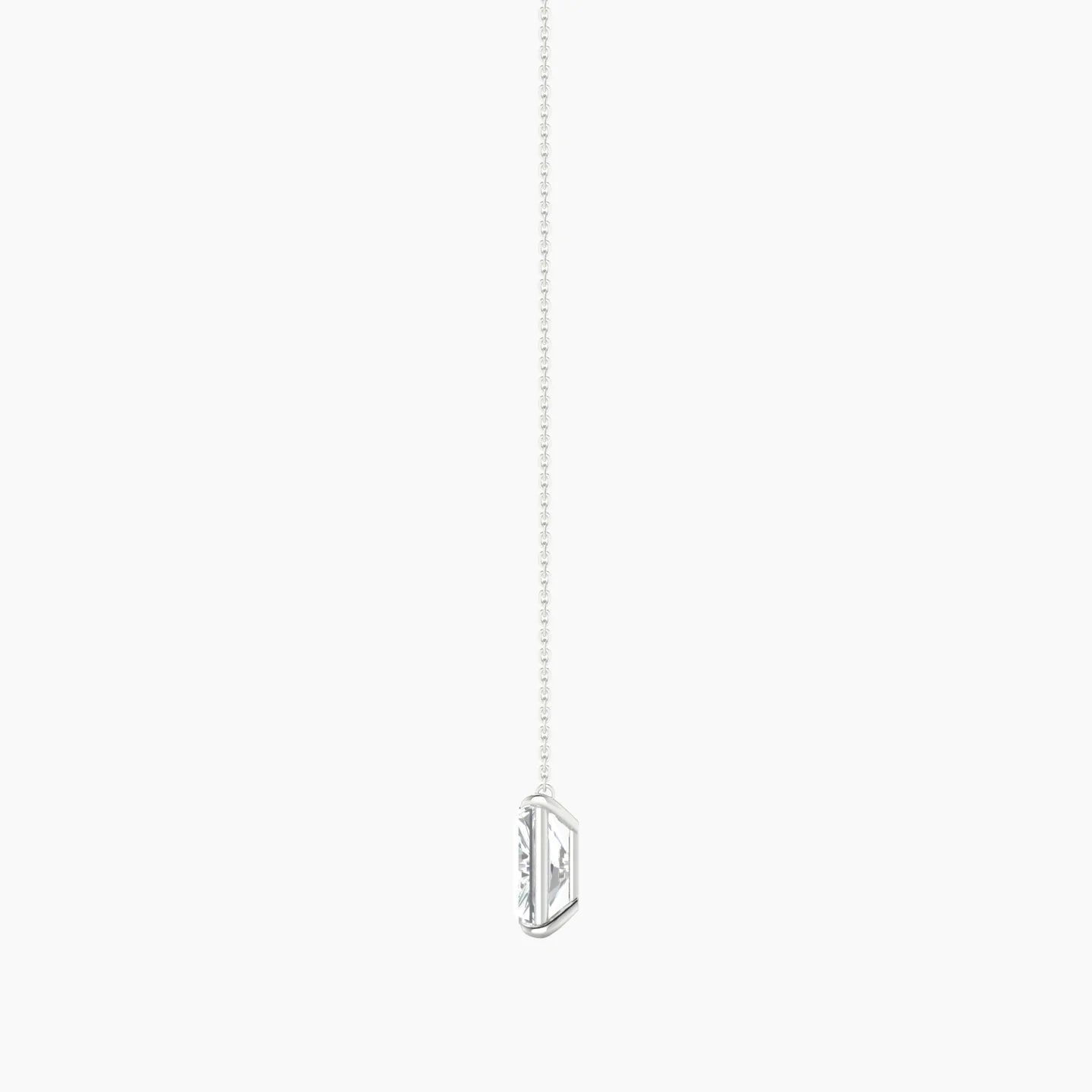 Solitaire | 18k White Gold 3 ct Lab Diamond Radiant Cut Pendant