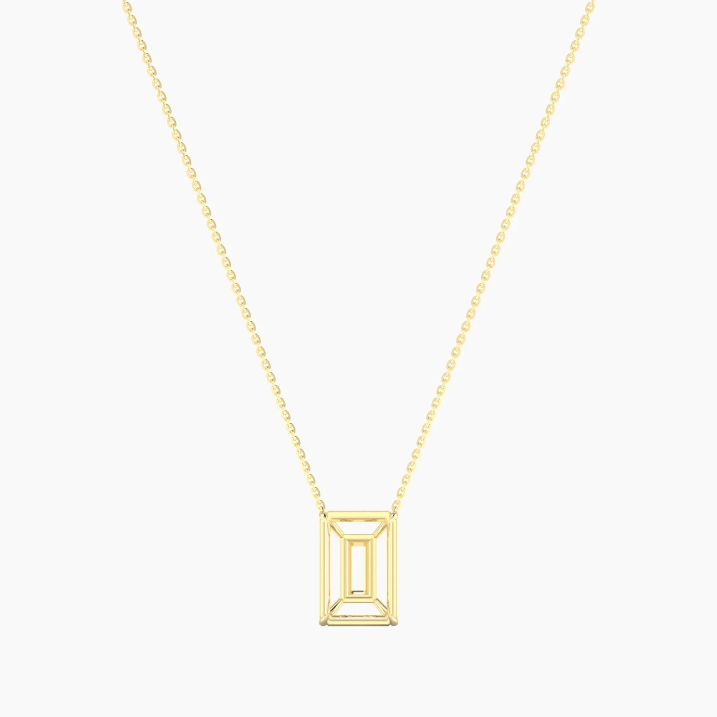 Solitaire | 18k Yellow Gold 5-7.99 ct Radiant Cut Pendant Setting
