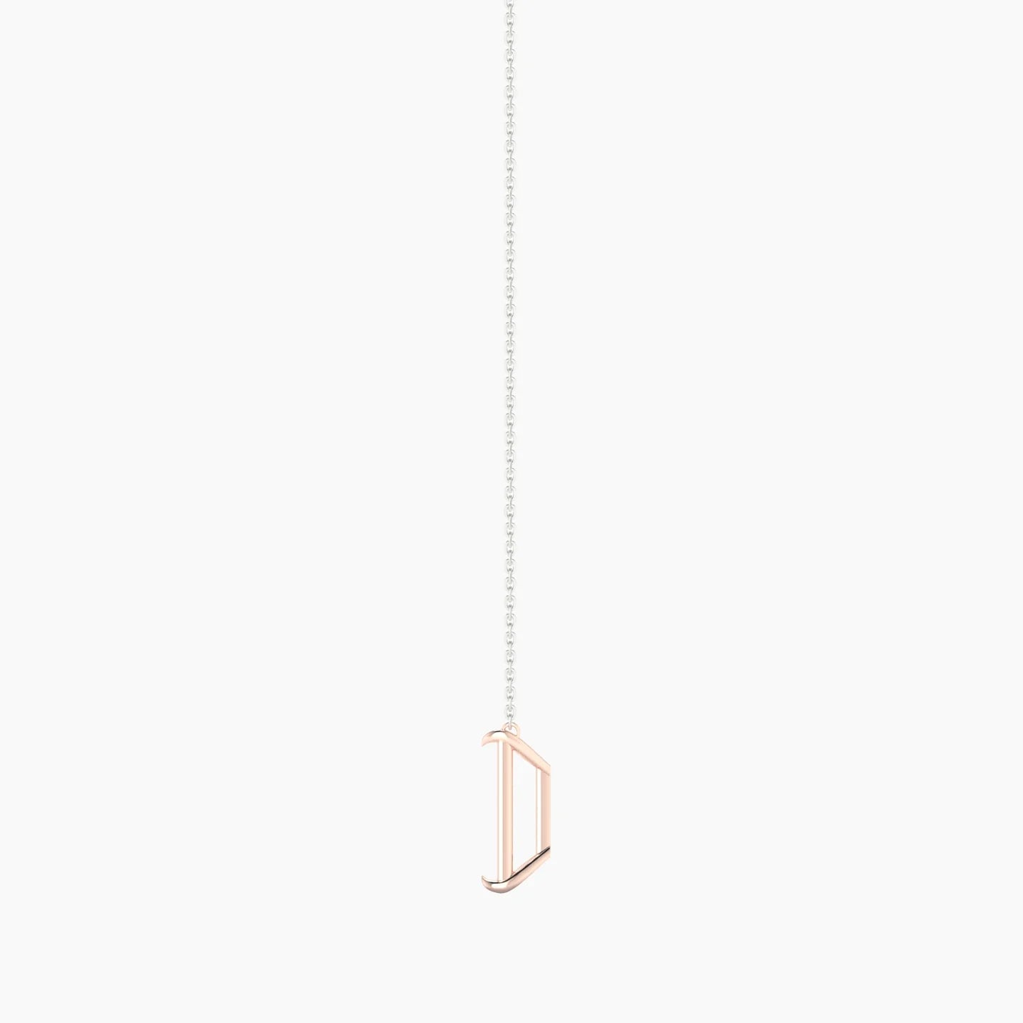Solitaire | 18k White & Rose Gold 5-7.99 ct Radiant Cut Pendant Setting