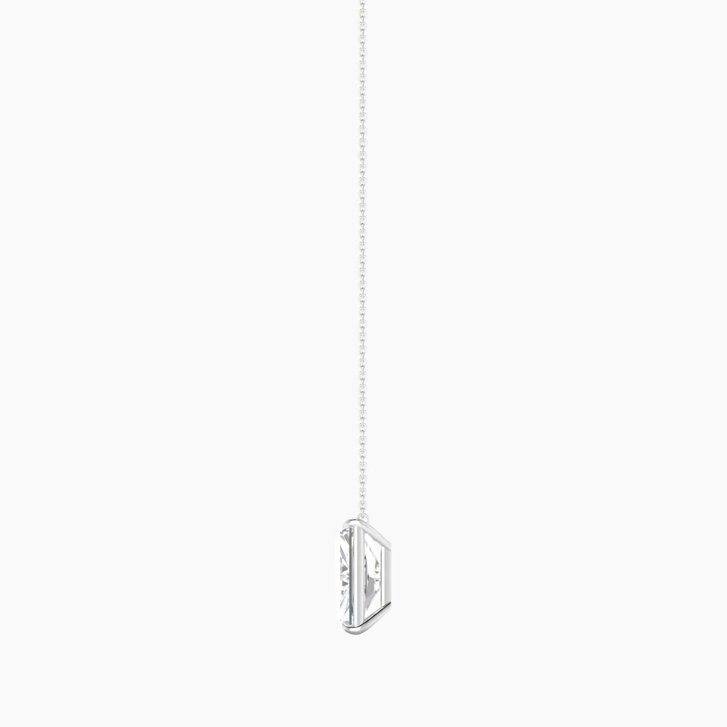 Solitaire | 18k White Gold 5 ct Lab Diamond Radiant Cut Pendant