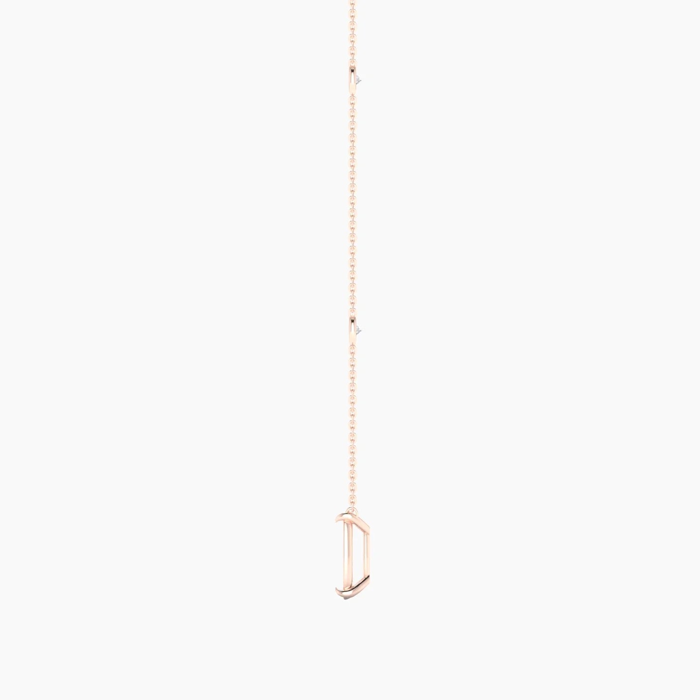 Solitaire with Sautoir | 18k Rose Gold 3-4.99 ct Cushion Cut Pendant Setting