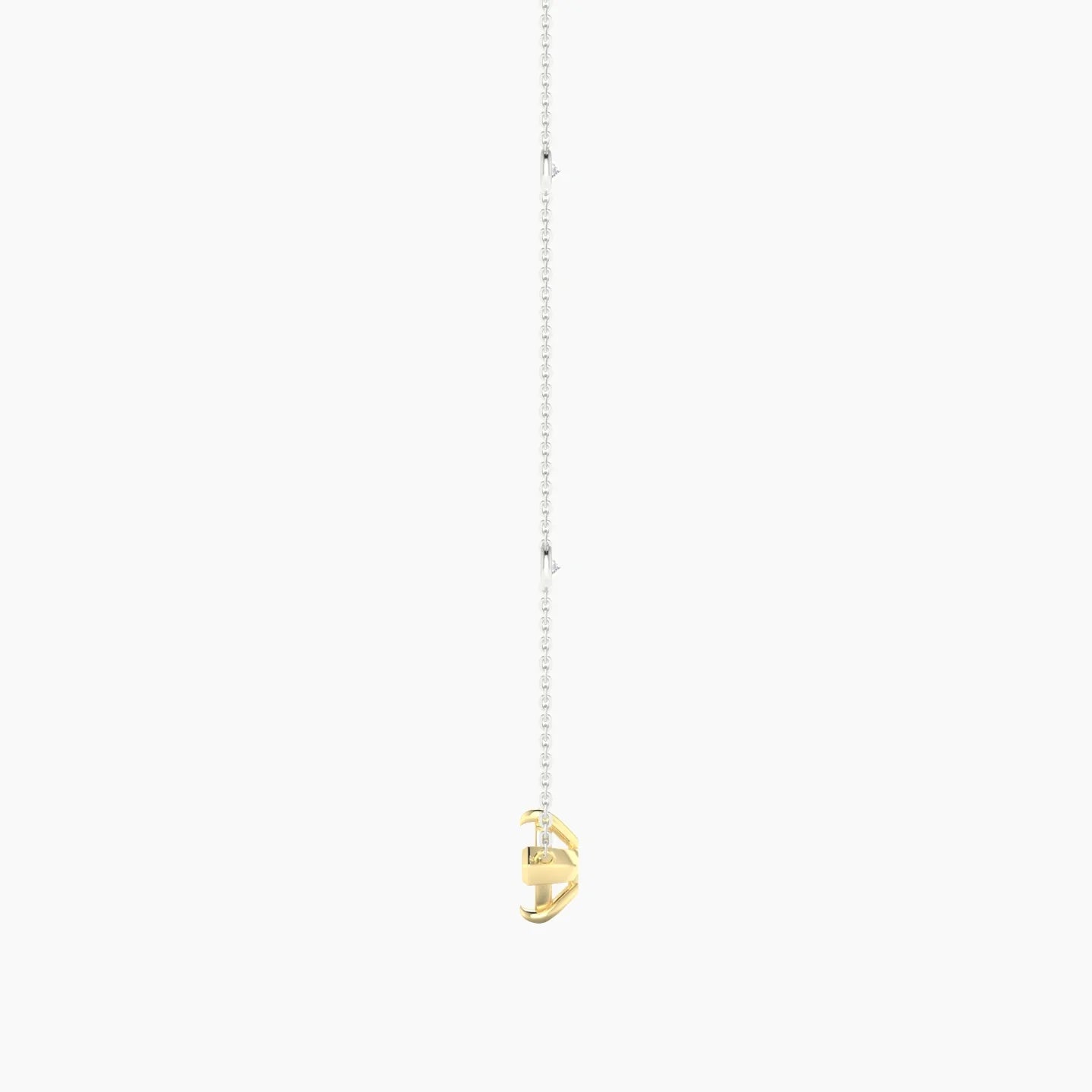 Solitaire with Sautoir | 18k White & Yellow Gold 3-4.99 ct Marquise Cut Pendant Setting