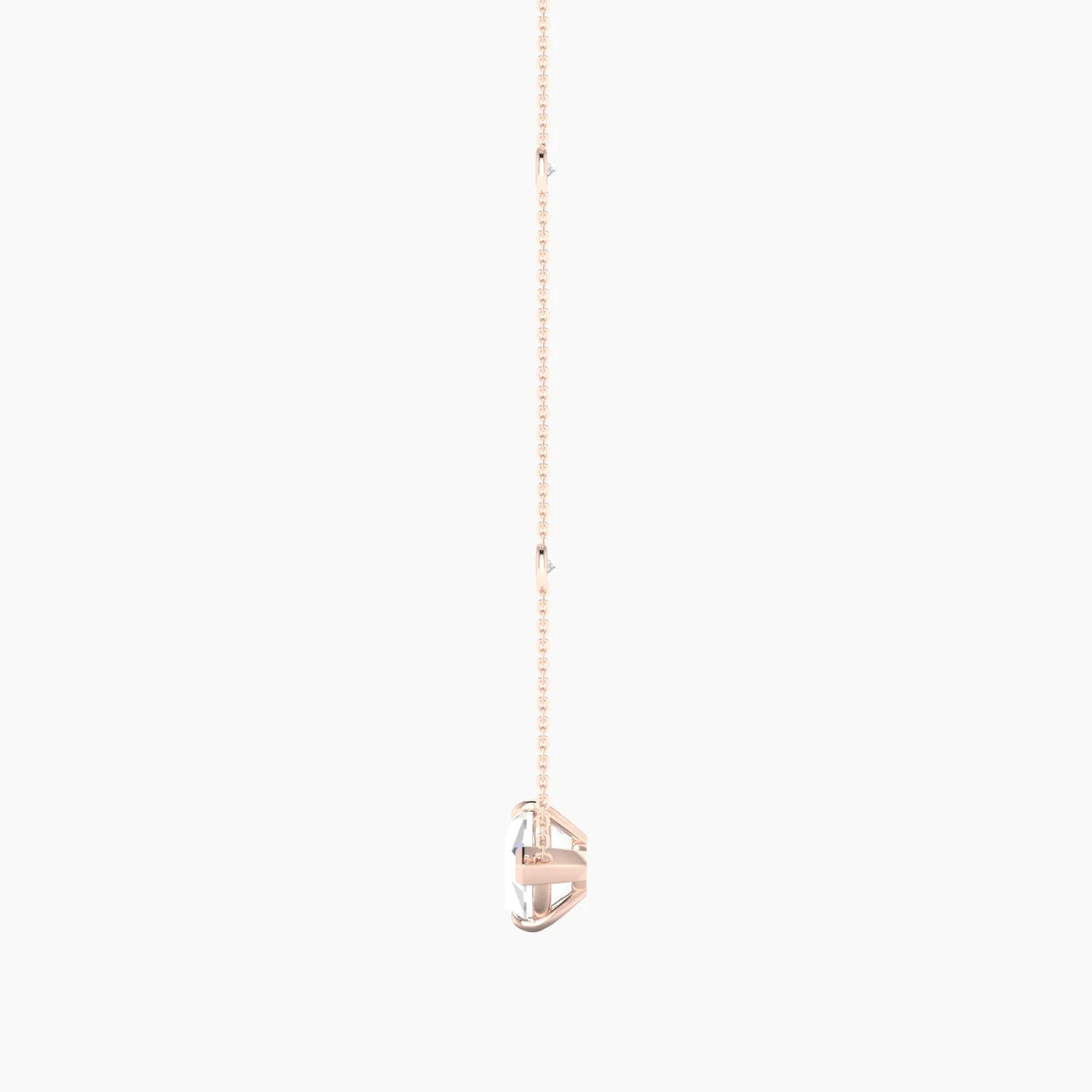 Solitaire with Sautoir | 18k Rose Gold 5 ct Lab Diamond Marquise Cut Pendant