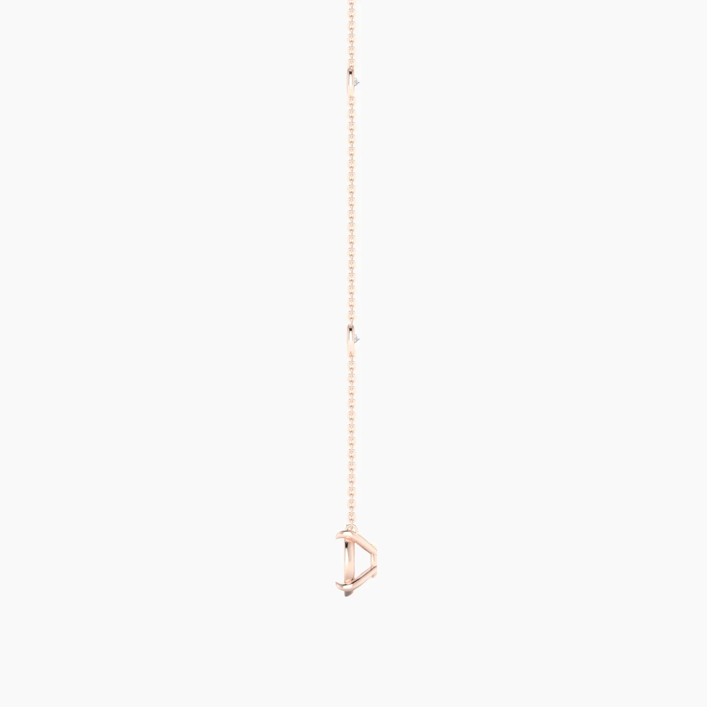 Solitaire with Sautoir | 18k Rose Gold 3-4.99 ct Oval Cut Pendant Setting