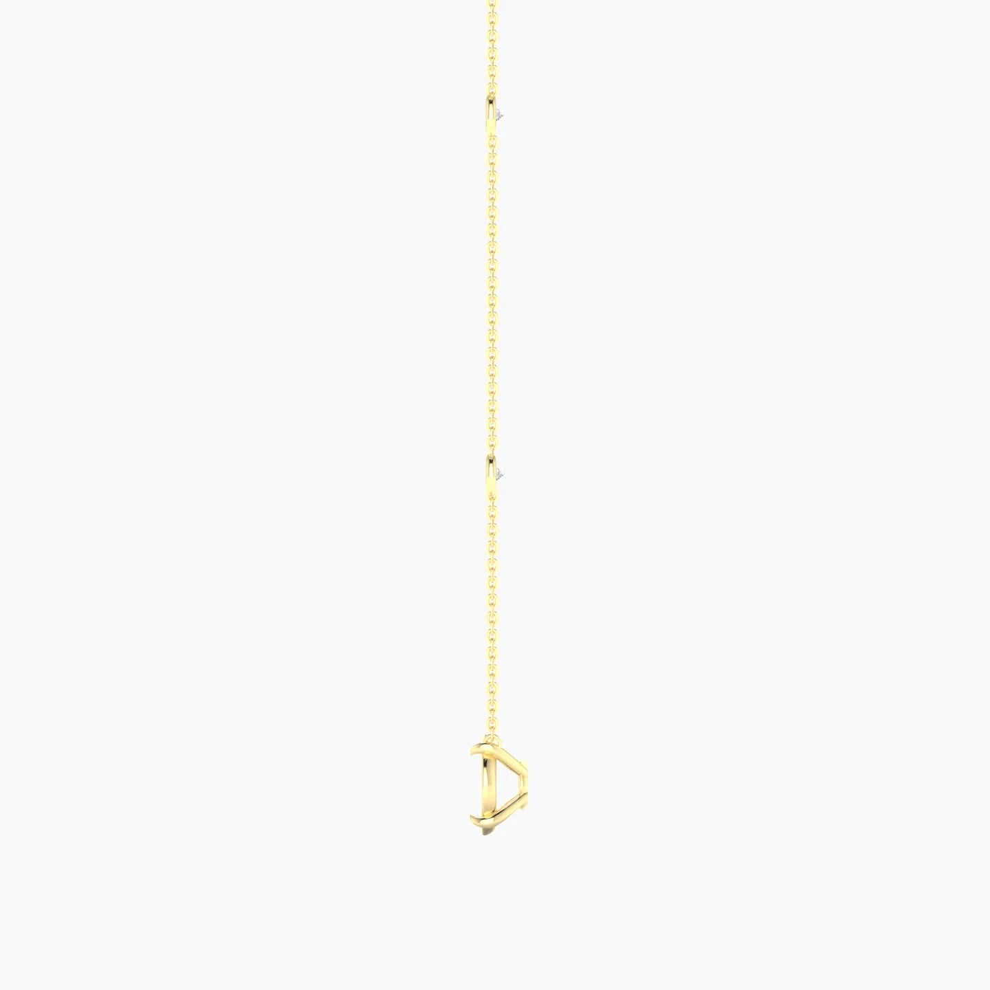Solitaire with Sautoir | 18k Yellow Gold 3-4.99 ct Oval Cut Pendant Setting