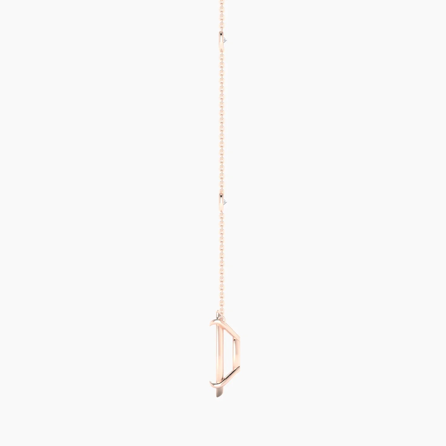 Solitaire with Sautoir | 18k Rose Gold 5-7.99 ct Oval Cut Pendant Setting