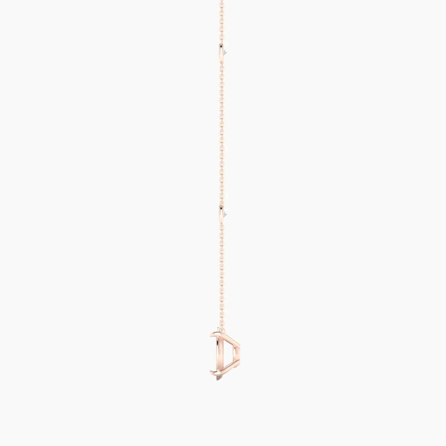 Solitaire with Sautoir | 18k Rose Gold 5-7.99 ct Oval Cut Pendant Setting
