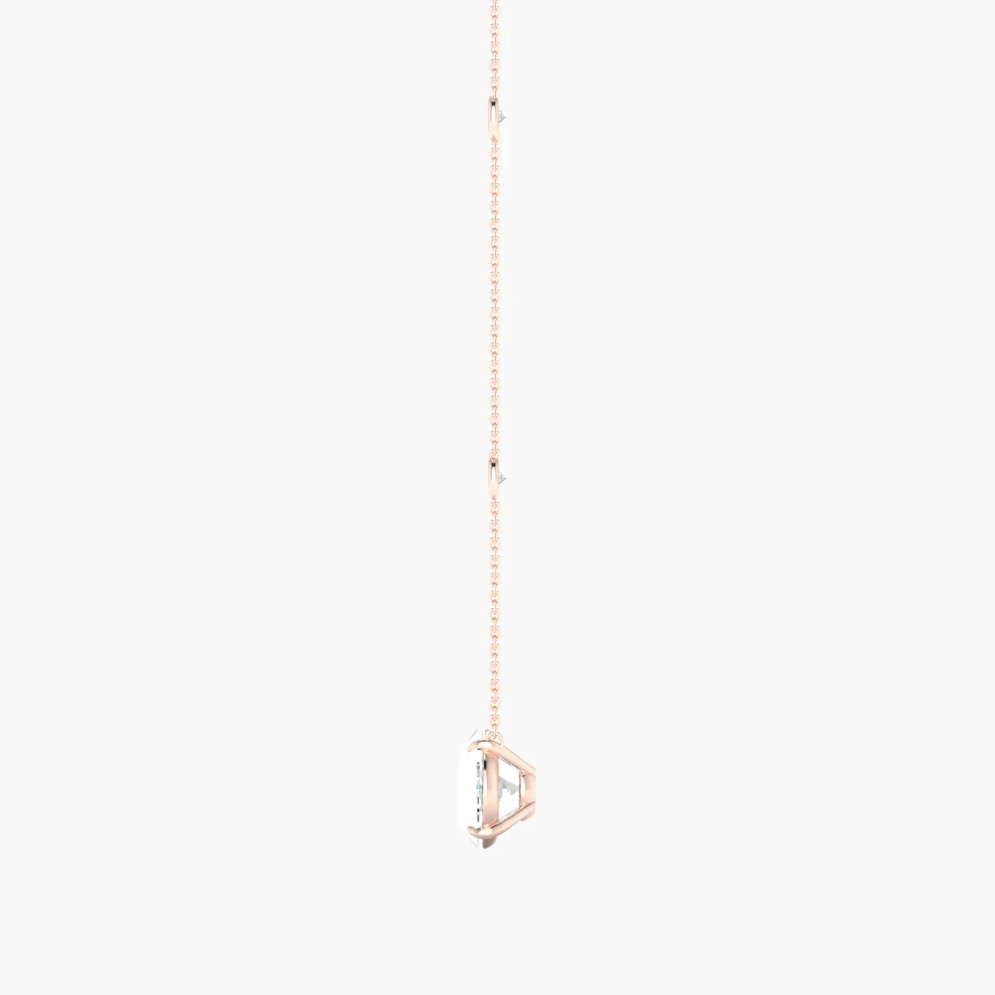 Solitaire with Sautoir | 18k Rose Gold 5 ct Lab Diamond Oval Cut Pendant