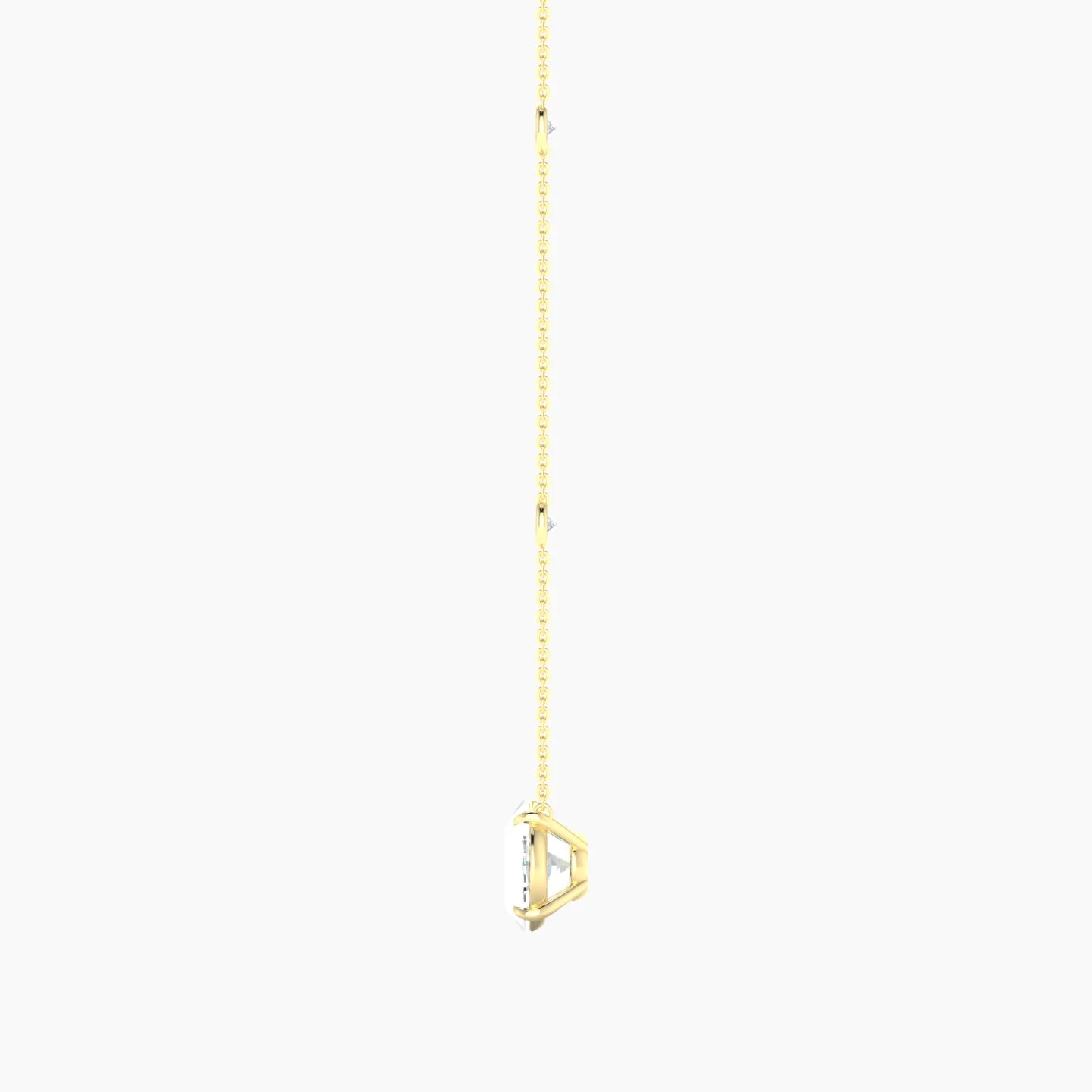Solitaire with Sautoir | 18k Yellow Gold 5 ct Lab Diamond Oval Cut Pendant
