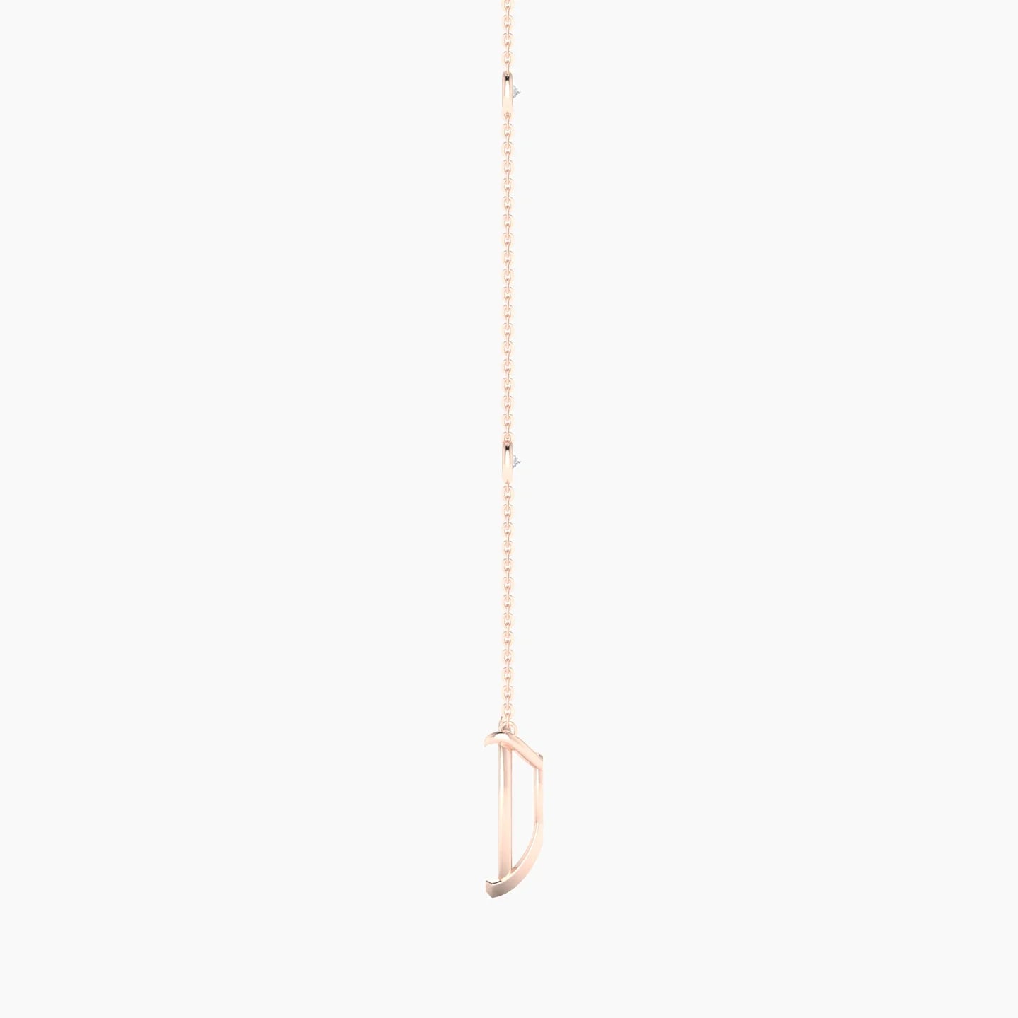 Solitaire with Sautoir | 18k Rose Gold 3-4.99 ct Pear Cut Pendant Setting