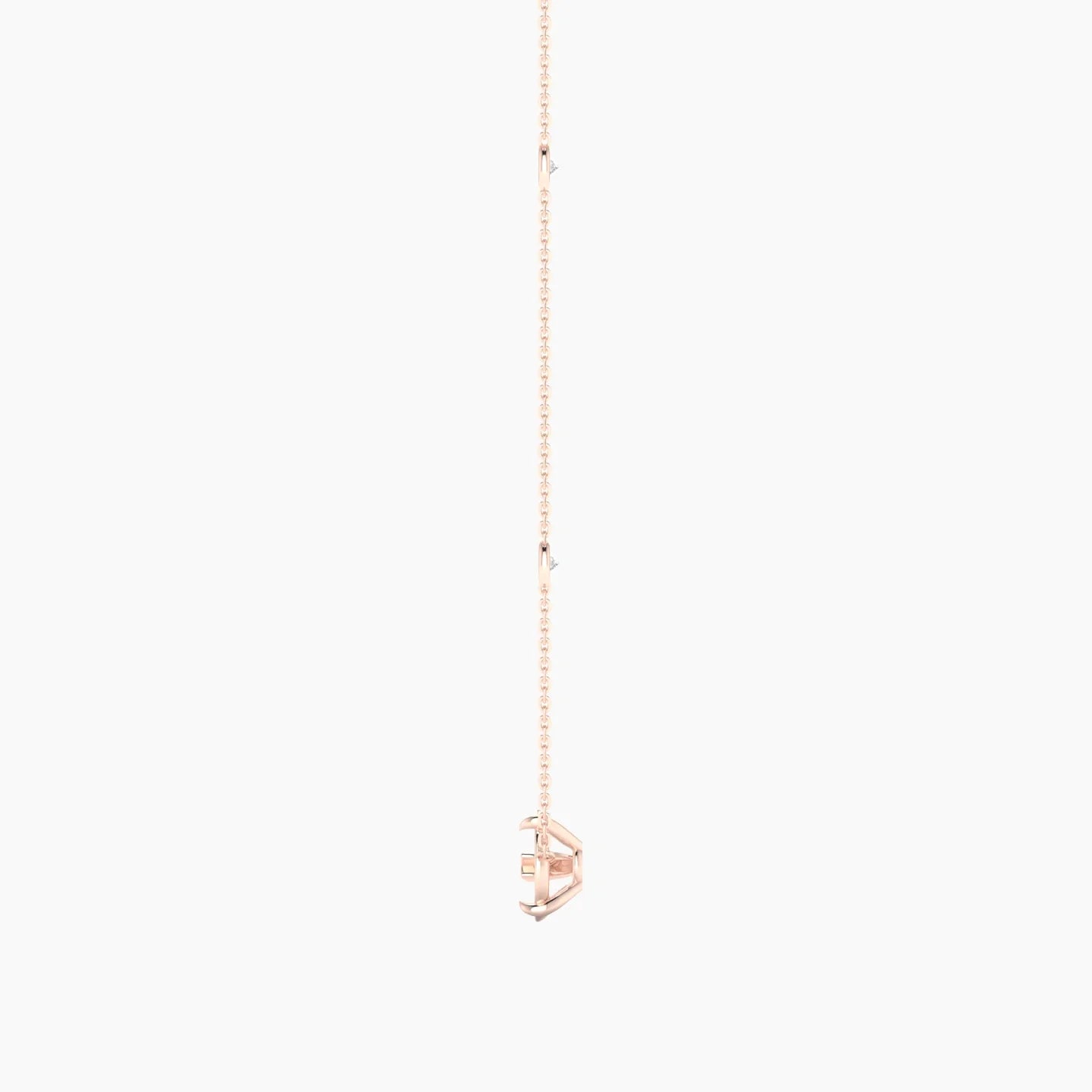 Solitaire with Sautoir | 18k Rose Gold 3-4.99 ct Pear Cut Pendant Setting