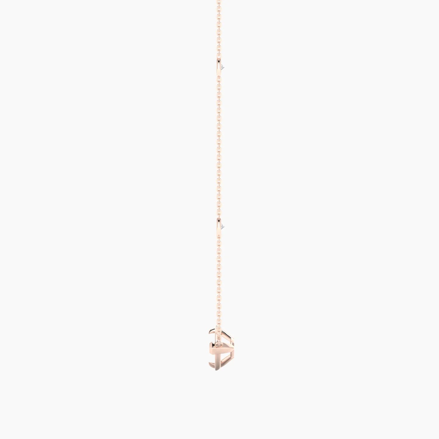 Solitaire with Sautoir | 18k Rose Gold 3-4.99 ct Pear Cut Pendant Setting