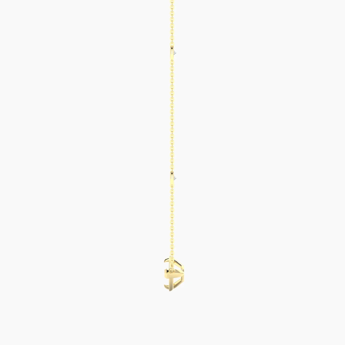 Solitaire with Sautoir | 18k Yellow Gold 3-4.99 ct Pear Cut Pendant Setting