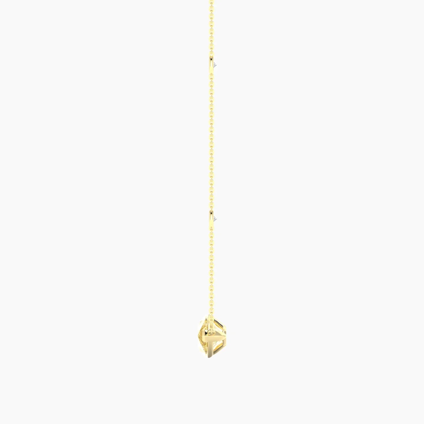 Solitaire with Sautoir | 18k Yellow Gold 3 ct Yellow Lab Diamond Pear Cut Pendant