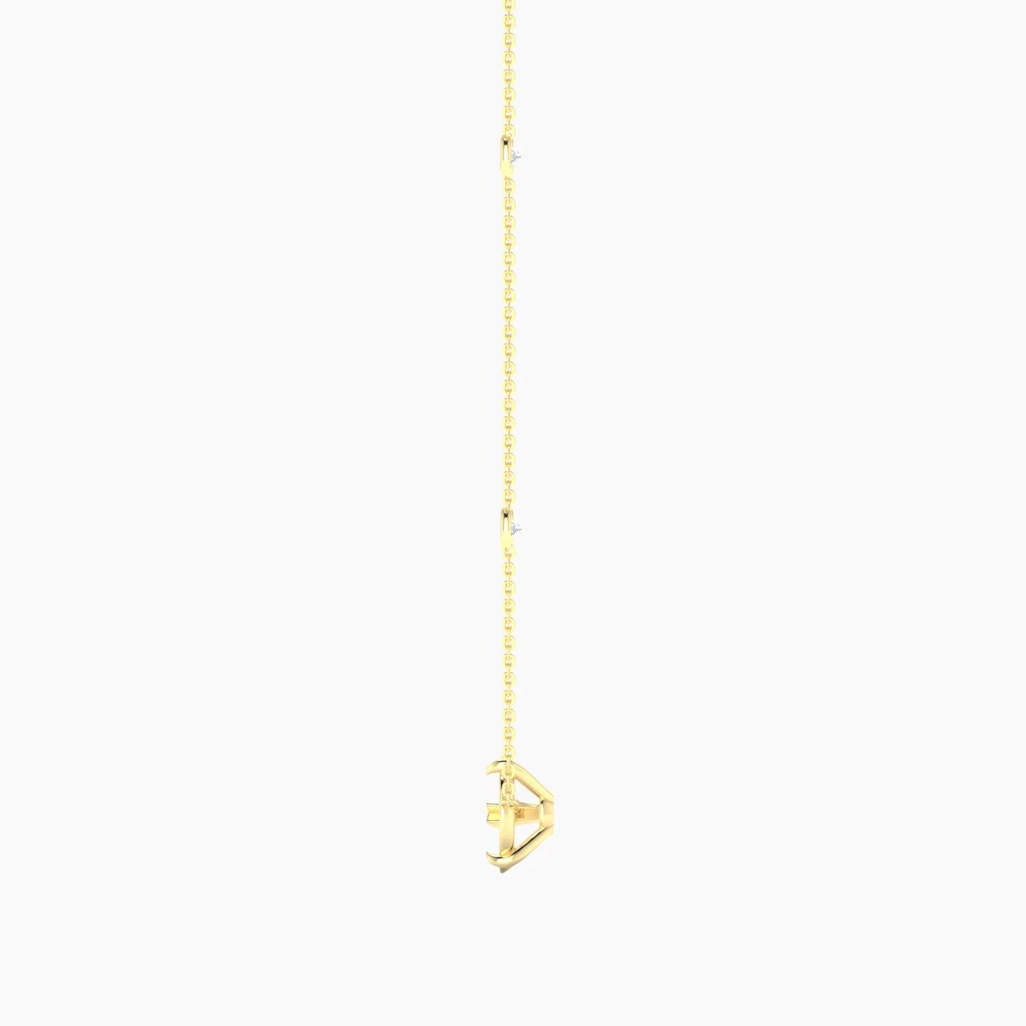 Solitaire with Sautoir | 18k Yellow Gold 5-7.99 ct Pear Cut Pendant Setting