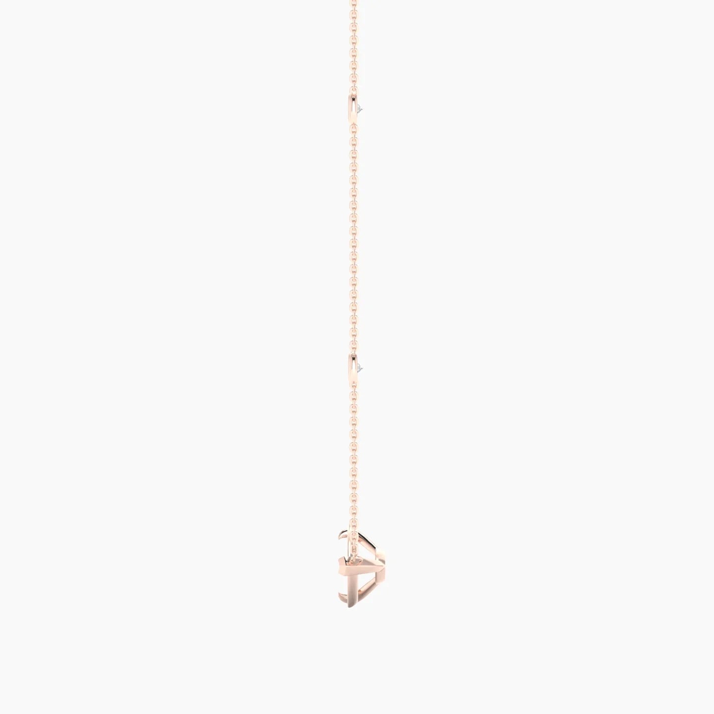 Solitaire with Sautoir | 18k Rose Gold 5-7.99 ct Pear Cut Pendant Setting