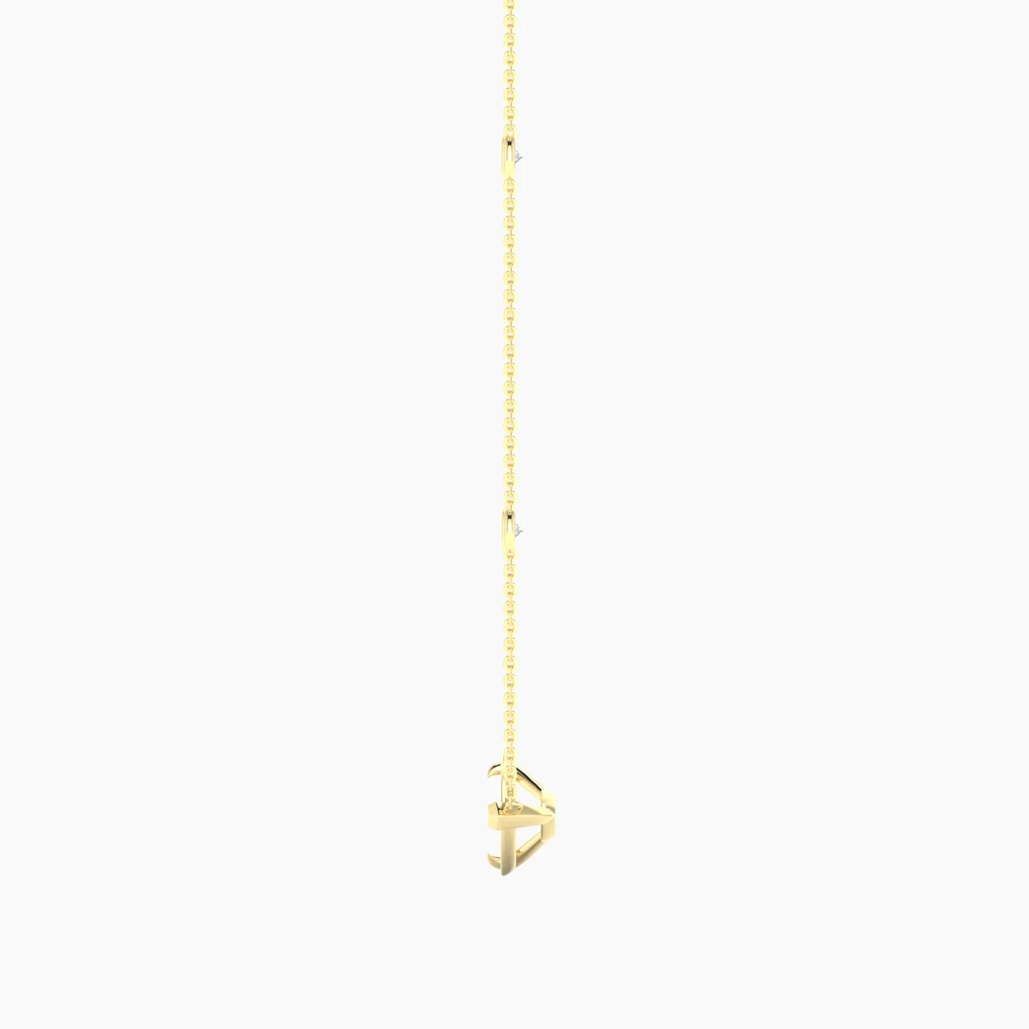 Solitaire with Sautoir | 18k Yellow Gold 5-7.99 ct Pear Cut Pendant Setting