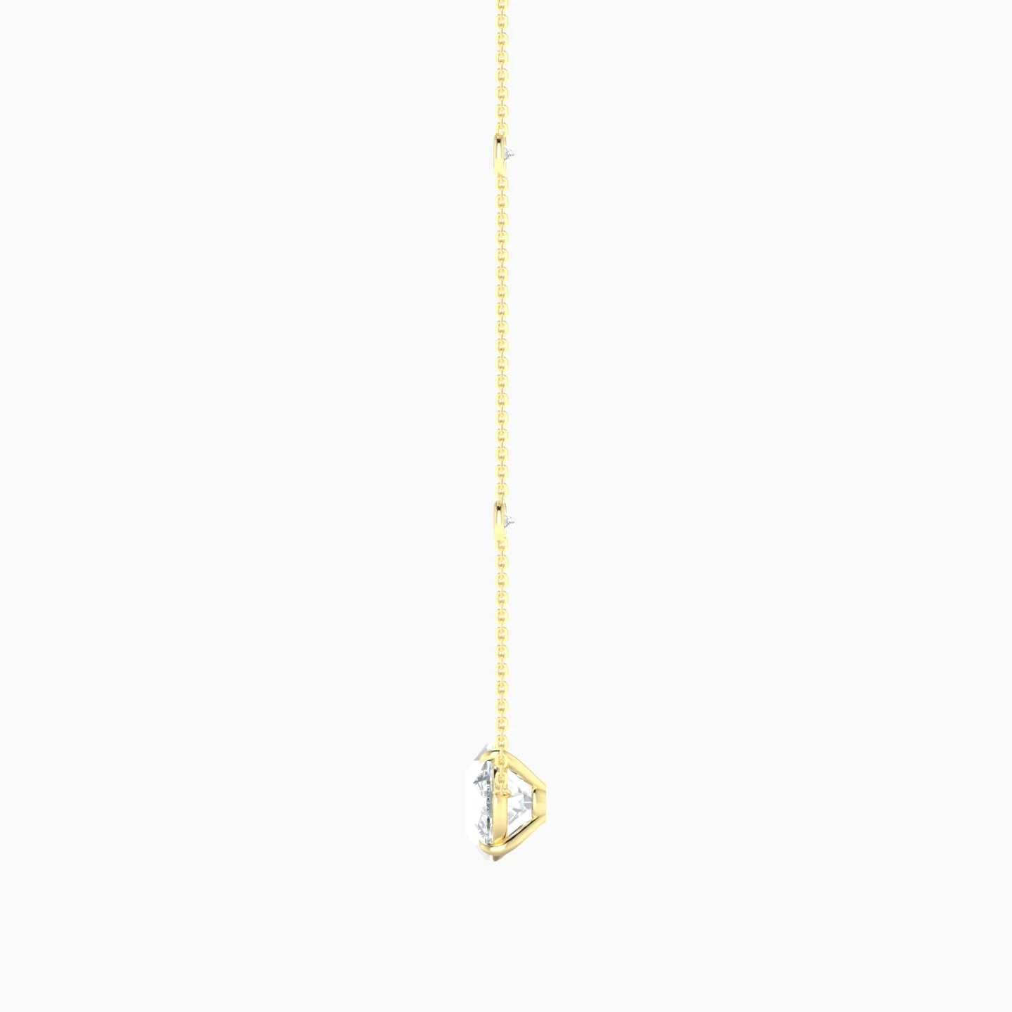 Solitaire with Sautoir | 18k Yellow Gold 5 ct Lab Diamond Pear Cut Pendant