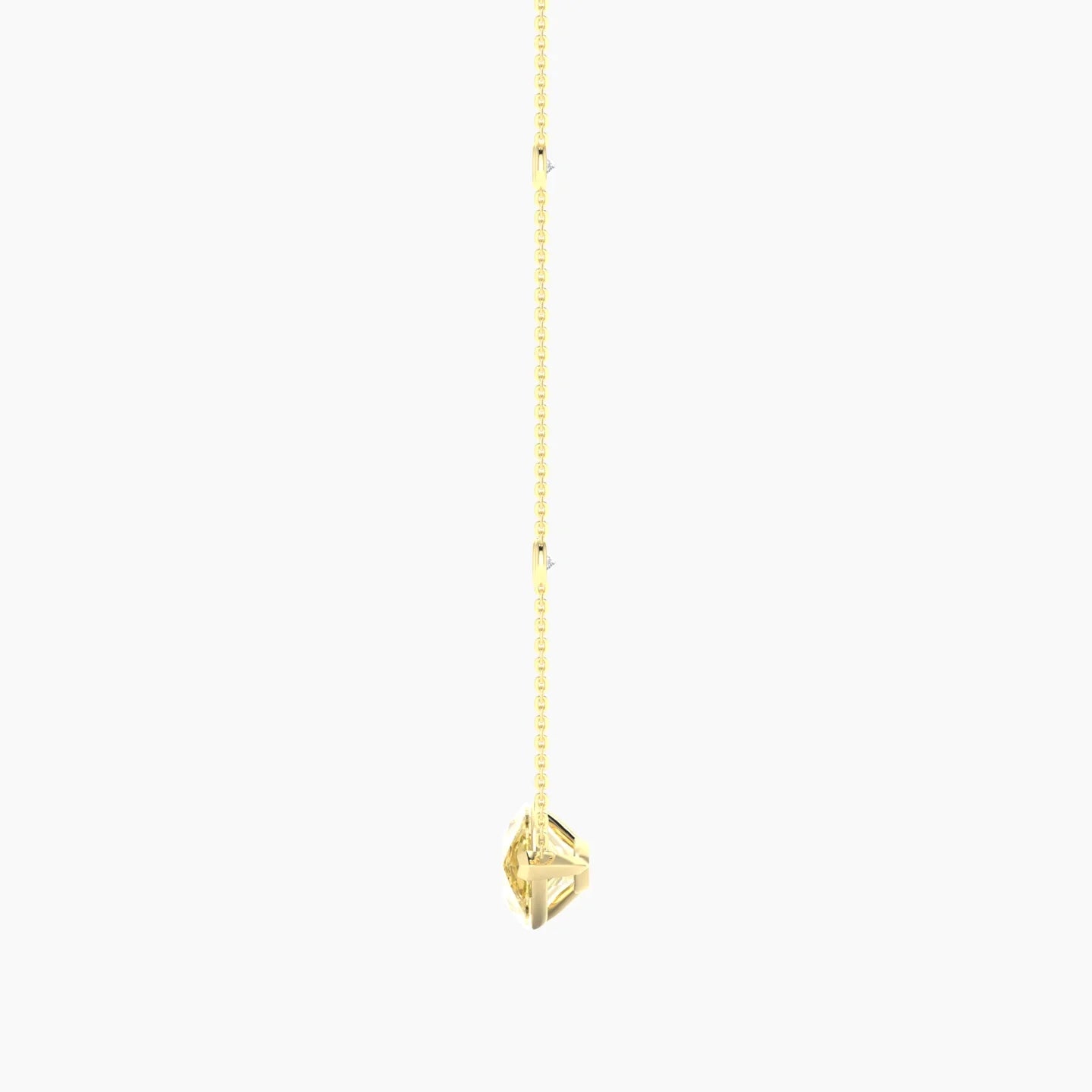 Solitaire with Sautoir | 18k Yellow Gold 5 ct Yellow Lab Diamond Pear Cut Pendant