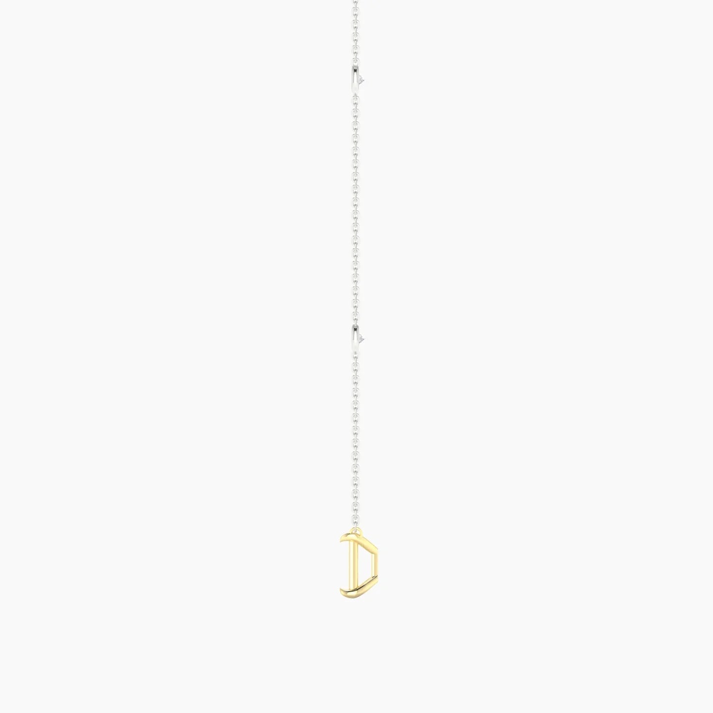 Solitaire with Sautoir | 18k White & Yellow Gold 3-4.99 ct Radiant Cut Pendant Setting