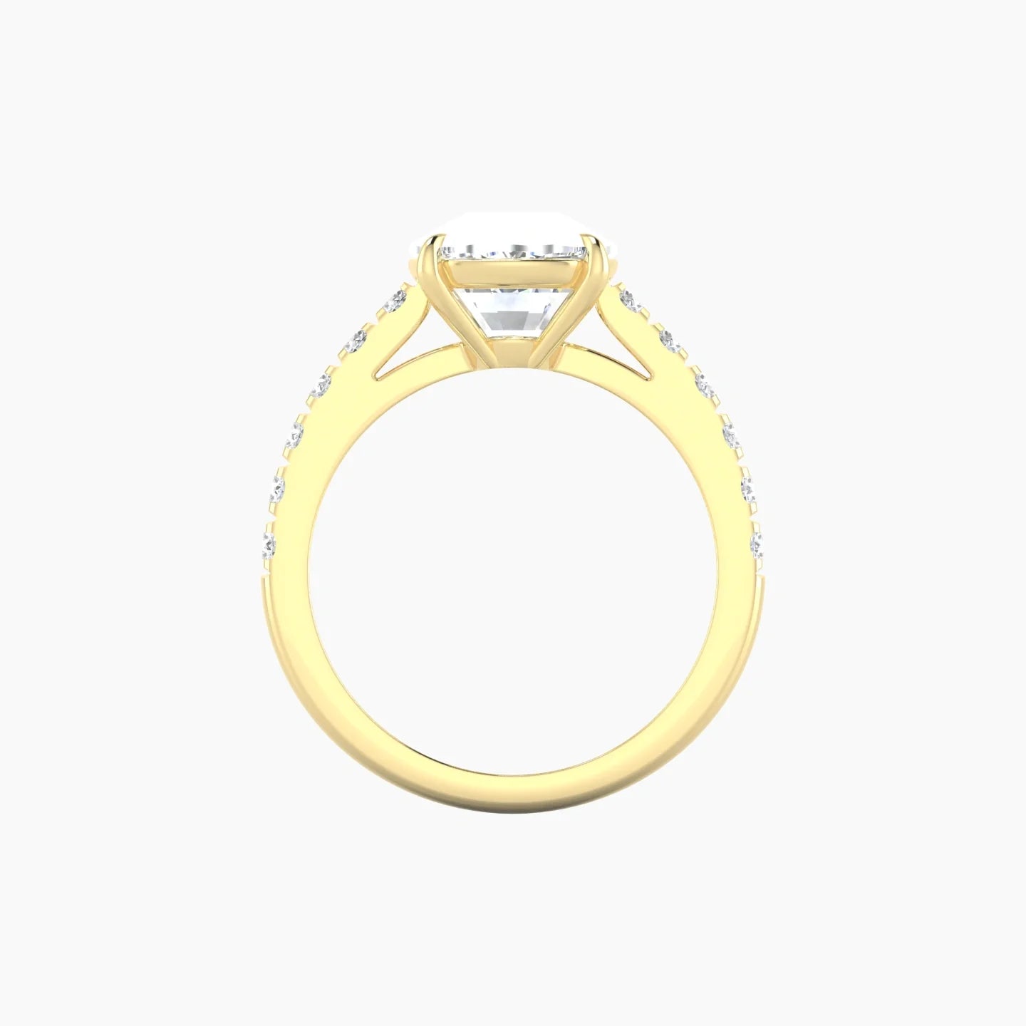 Straight Shank | 18k Yellow Gold 5 ct Cushion Cut Ring
