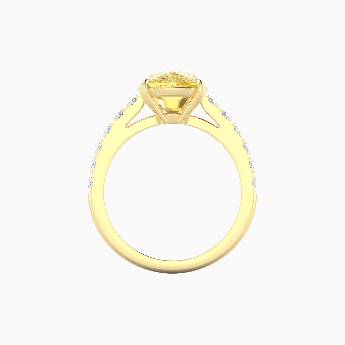 Straight Shank | 18k Yellow Gold 5 ct Cushion Cut Ring