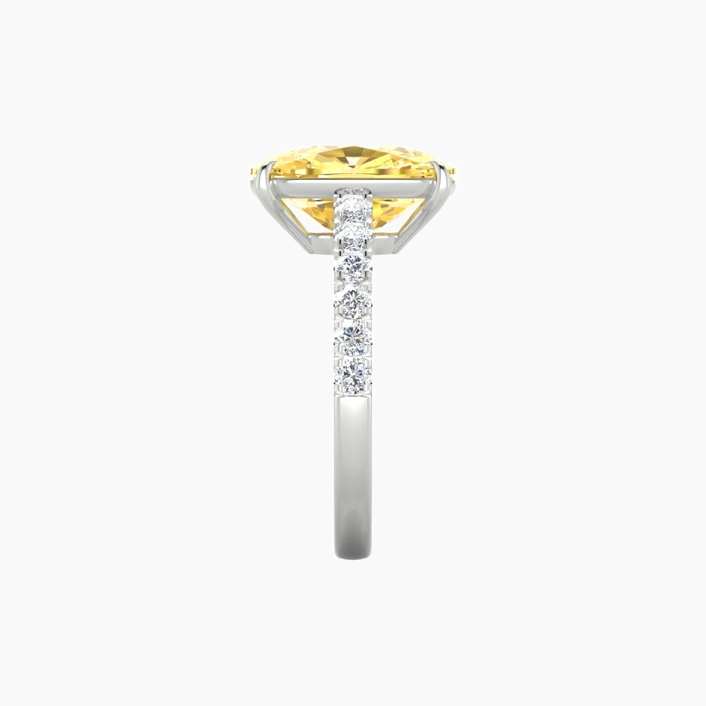 Straight Shank | 18k White Gold 5 ct Cushion Cut Ring