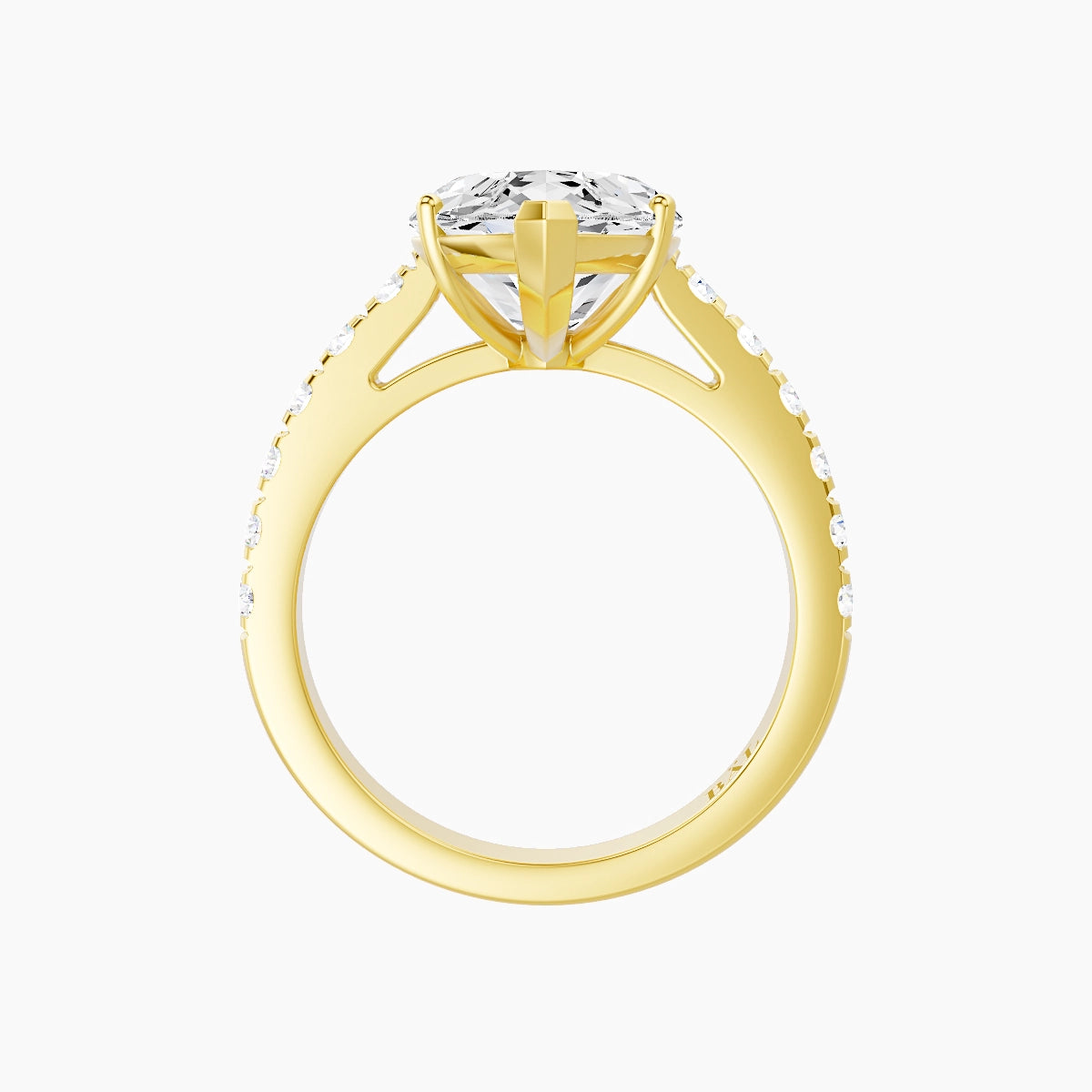 Straight Shank | 18k Yellow Gold 5 ct Marquise White Lab Diamond Ring