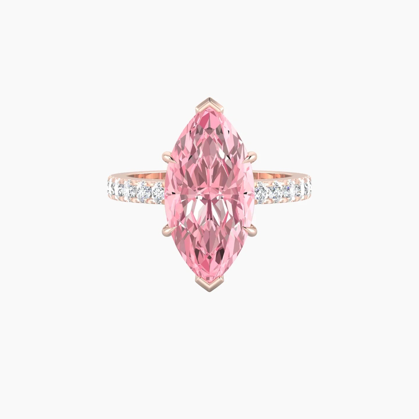 Straight Shank | 18k Rose Gold 5 ct Marquise Cut Ring