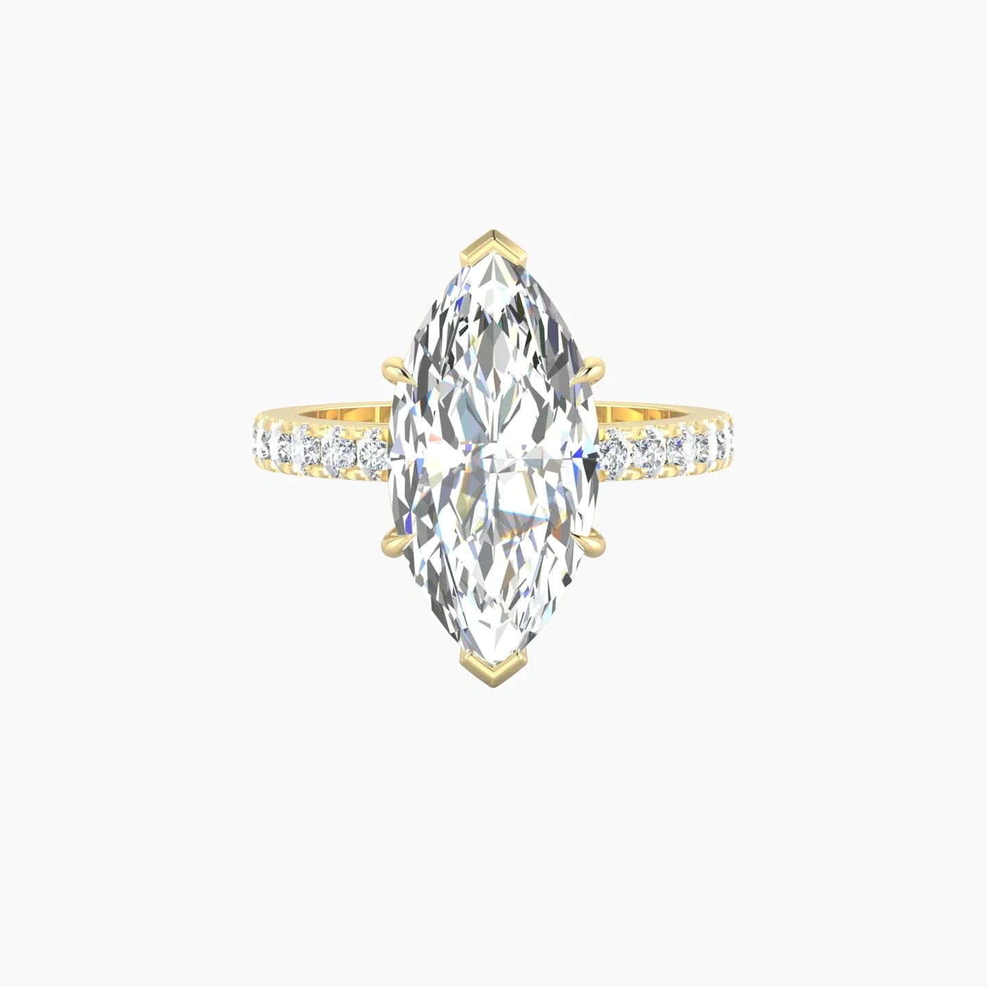 Straight Shank | 18k Yellow Gold 5 ct Marquise Cut Ring