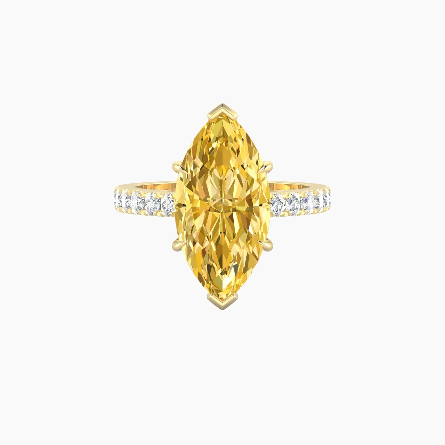Straight Shank | 18k Yellow Gold 5 ct Marquise Cut Ring