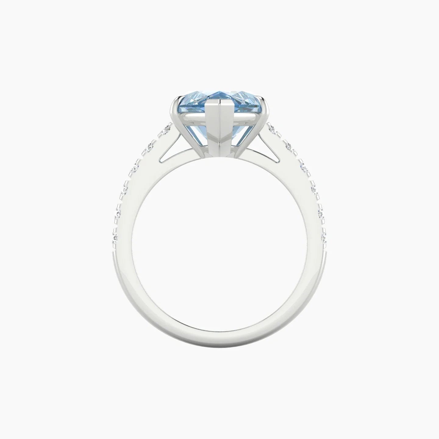 Straight Shank | 18k White Gold 5 ct Marquise Cut Ring