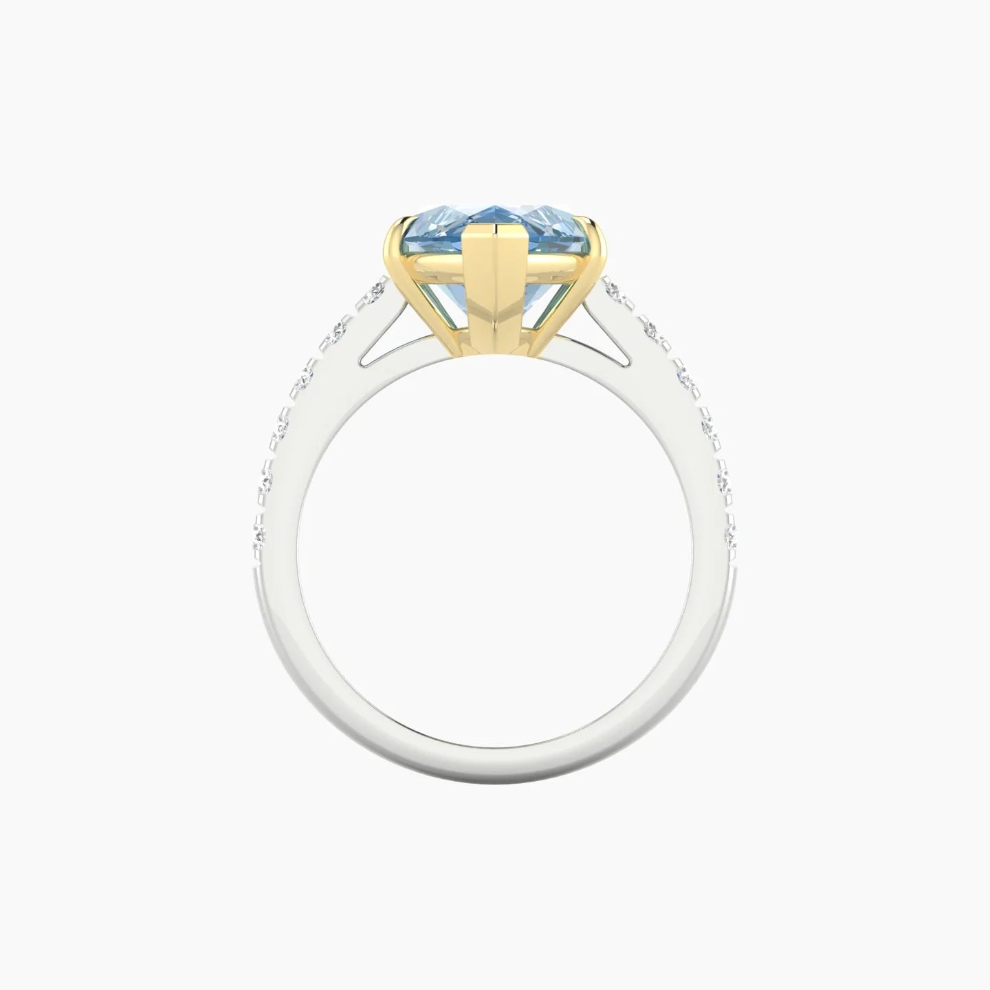 Straight Shank | 18k White & Yellow Gold 5 ct Marquise Cut Ring