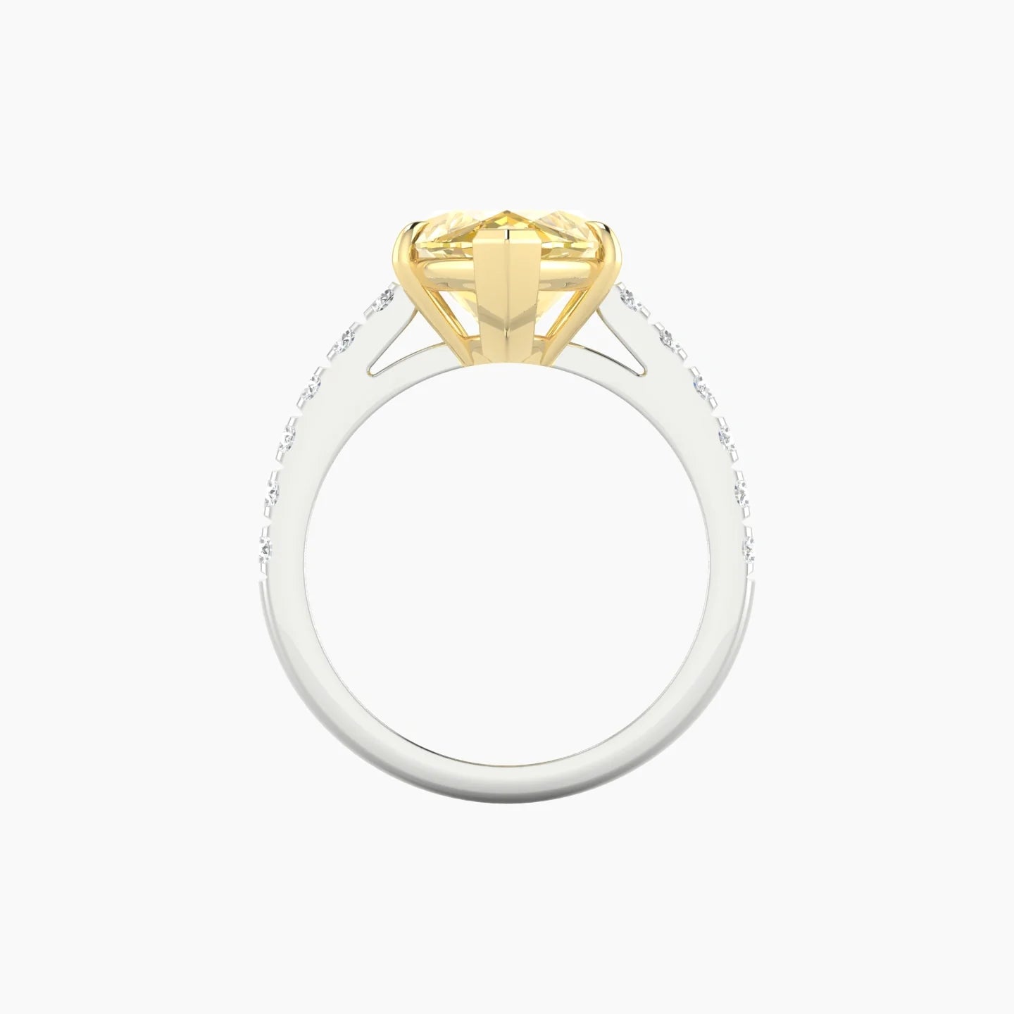 Straight Shank | 18k White & Yellow Gold 5 ct Marquise Cut Ring
