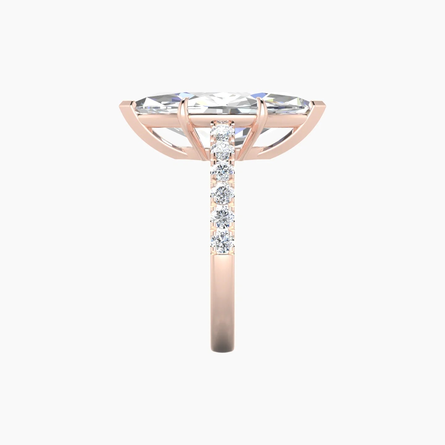 Straight Shank | 18k Rose Gold 5 ct Marquise Cut Ring