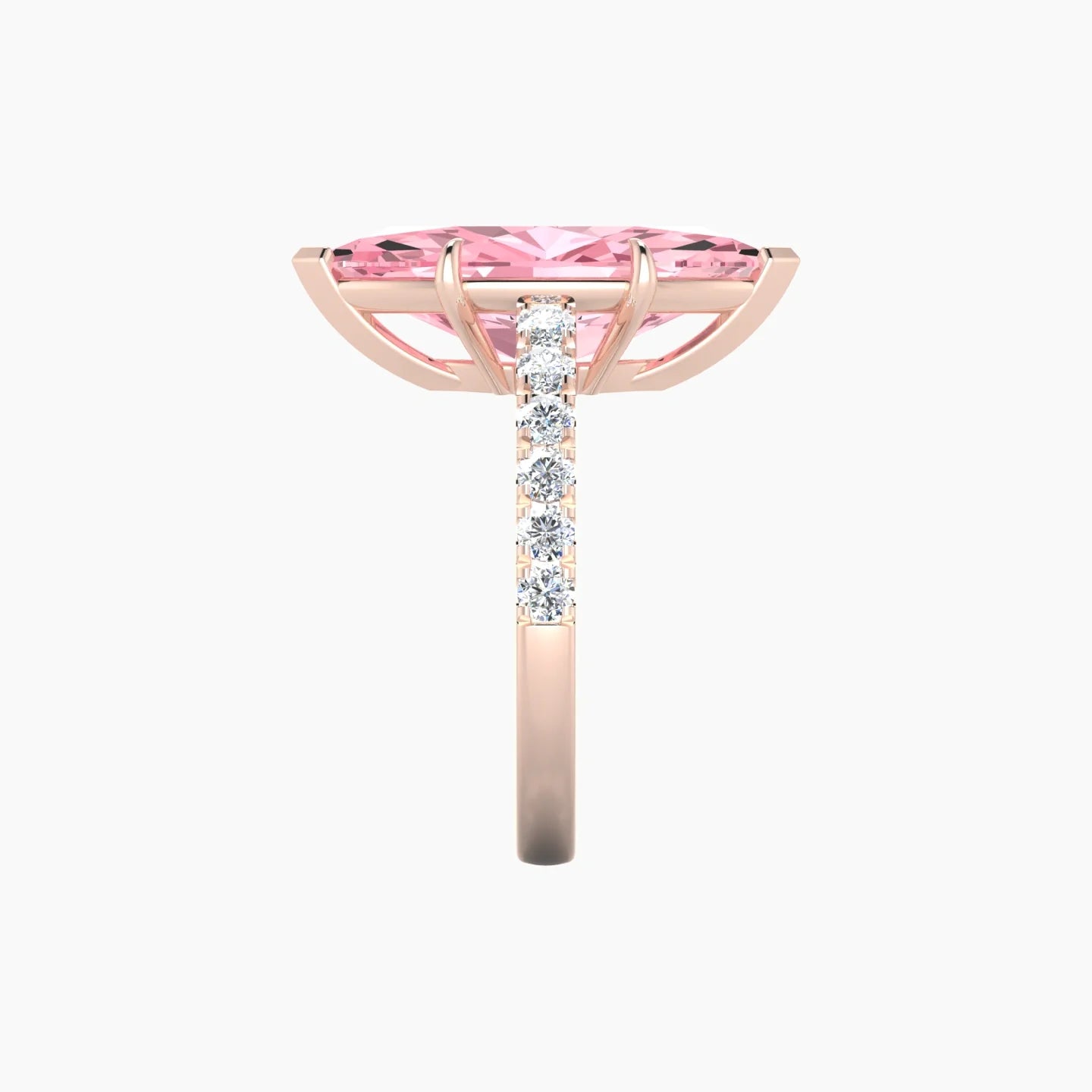 Straight Shank | 18k Rose Gold 5 ct Marquise Cut Ring