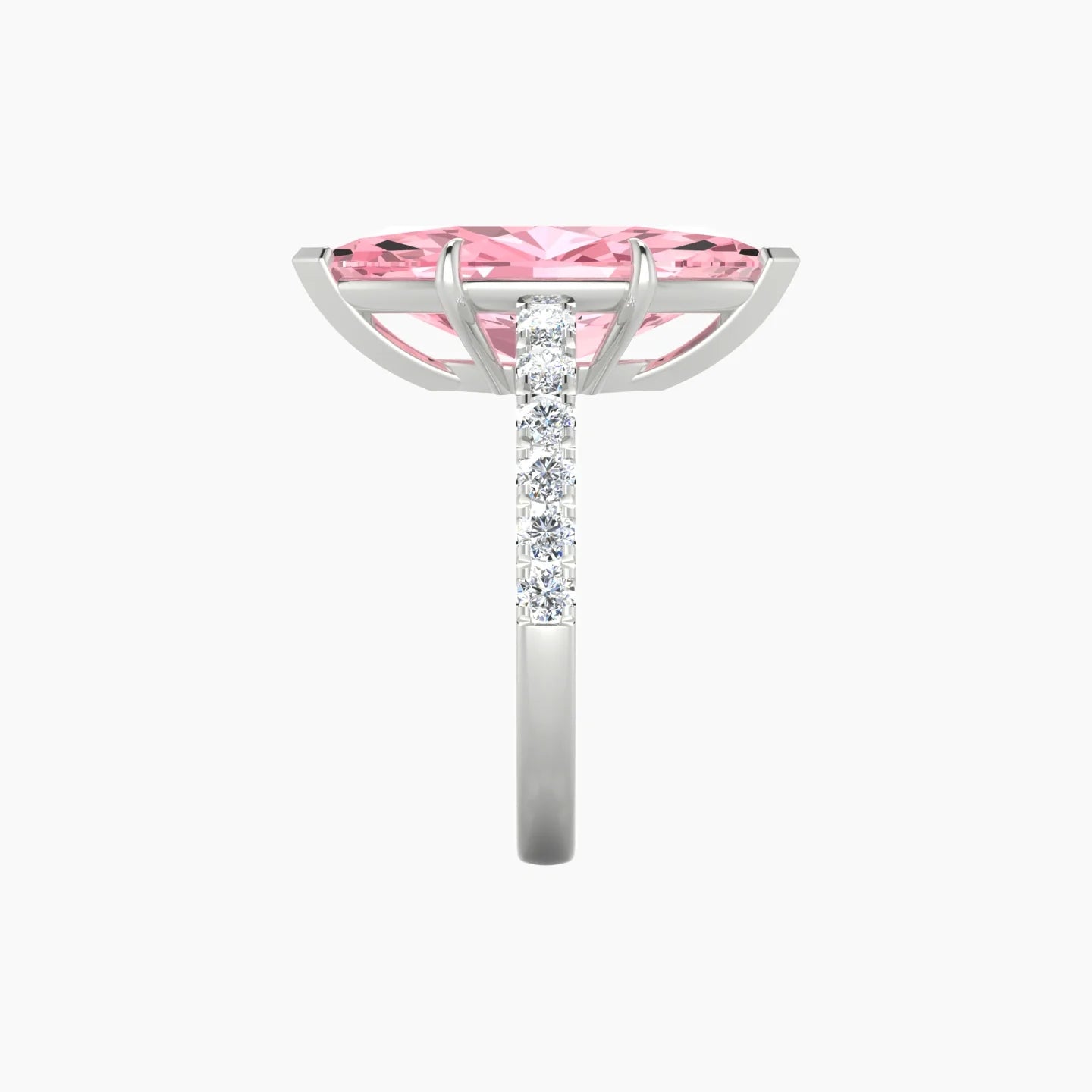 Straight Shank | 18k White Gold 5 ct Marquise Cut Ring