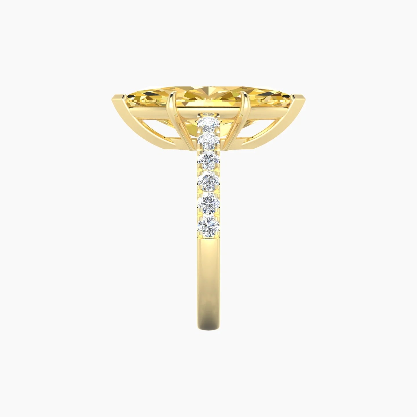 Straight Shank | 18k Yellow Gold 5 ct Marquise Cut Ring