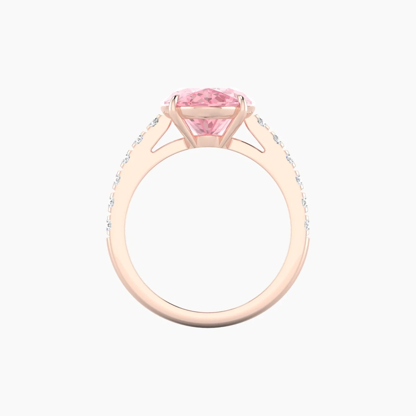 Straight Shank | 18k Rose Gold 5 ct Oval Cut Ring