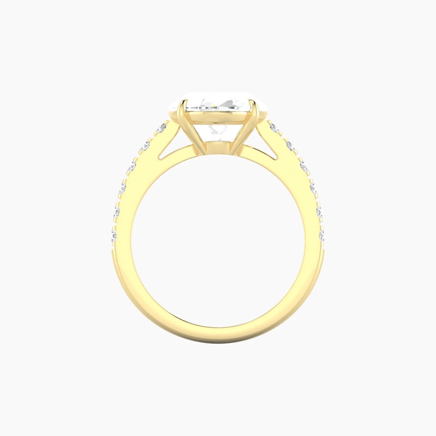 Straight Shank | 18k Yellow Gold 5 ct Oval Cut Ring