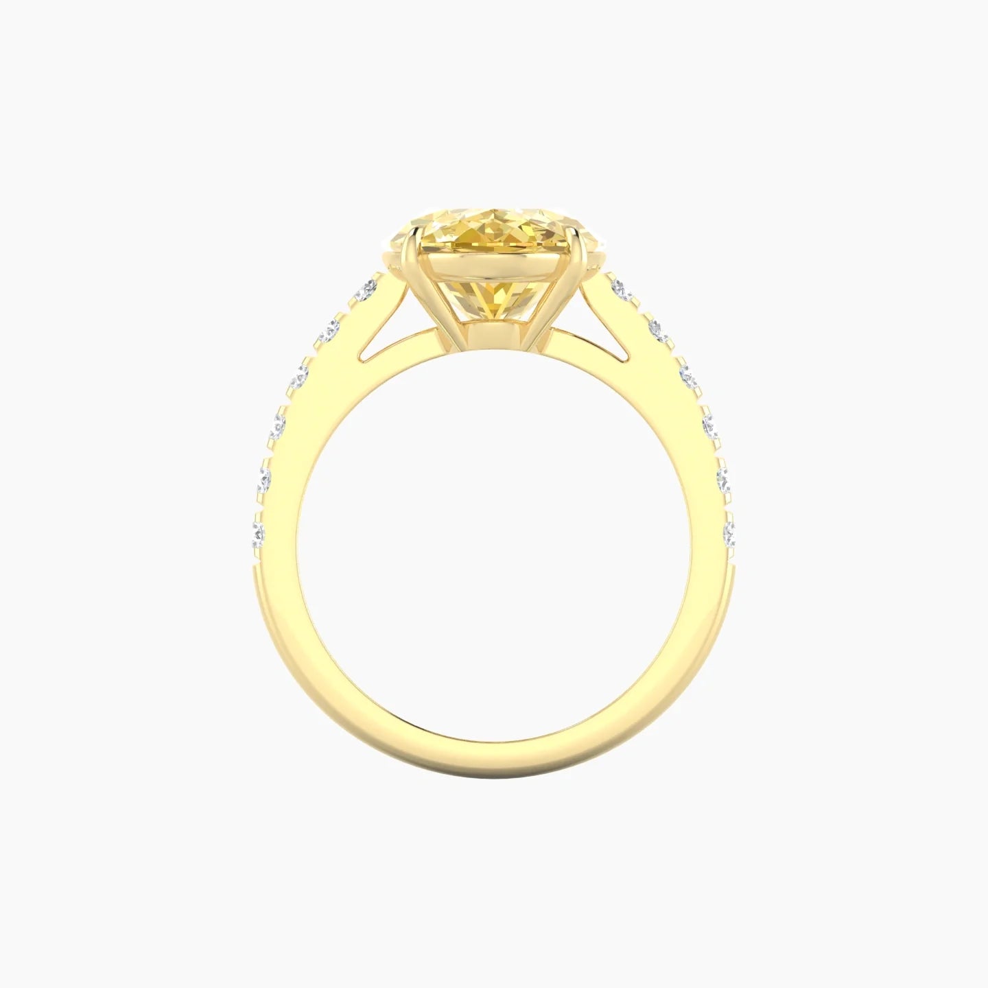 Straight Shank | 18k Yellow Gold 5 ct Oval Cut Ring