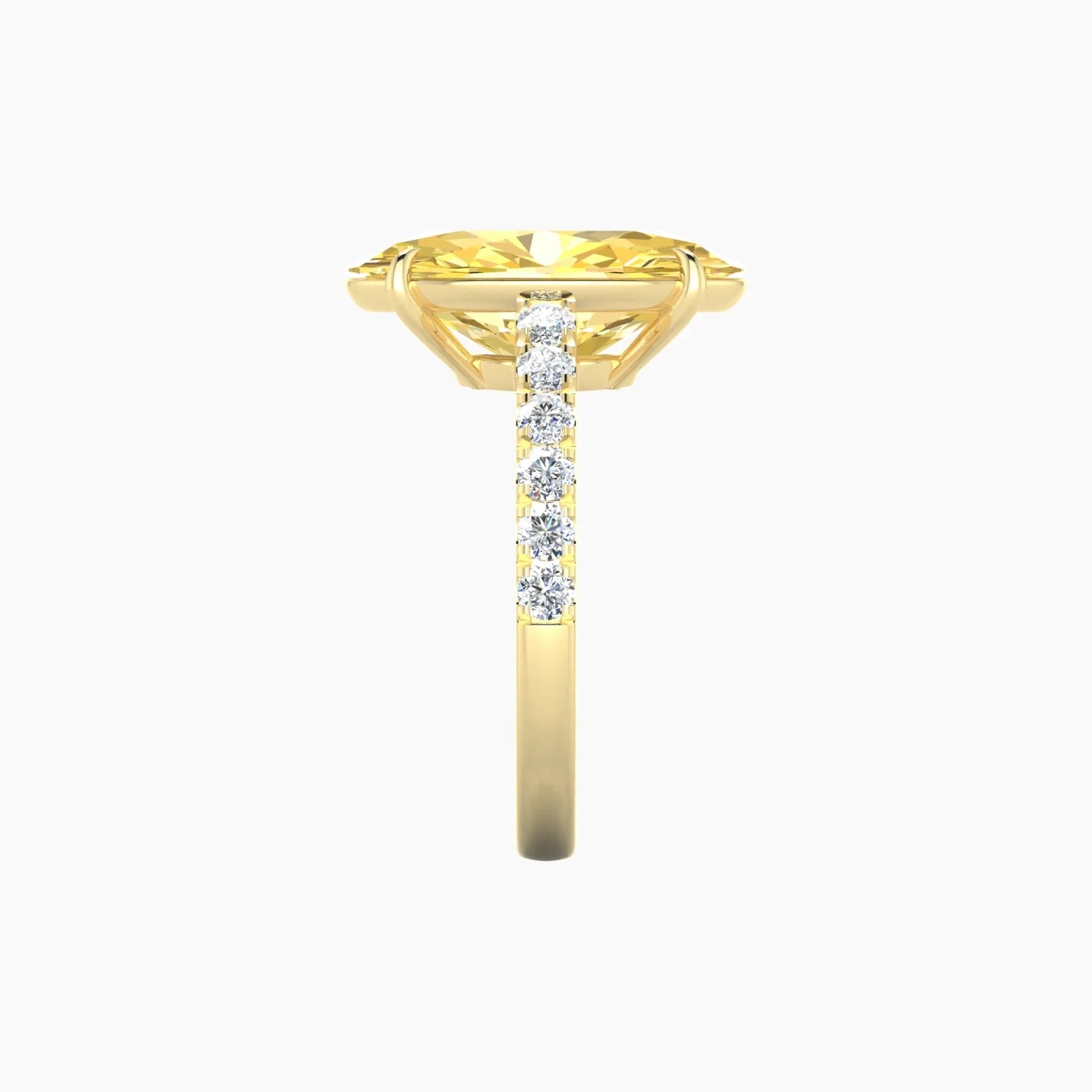 Straight Shank | 18k Yellow Gold 5 ct Oval Cut Ring
